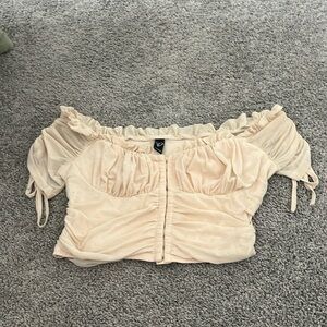 Crop Top Corset Tan